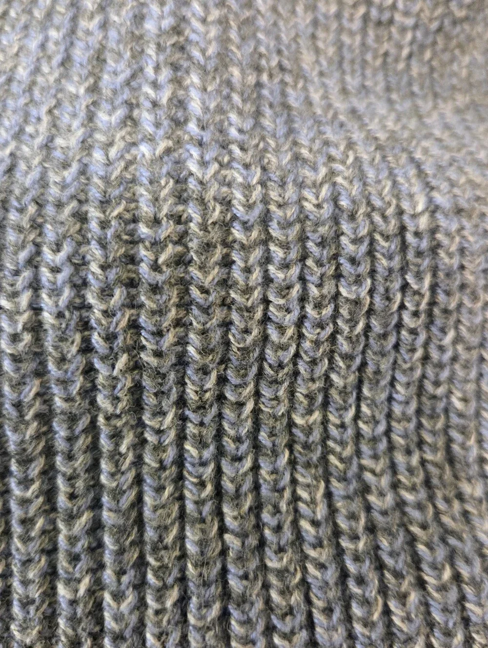 Mens Weatherproof Vintage Charcoal Shawl-Collar Waffle-Knit Crewneck Sweater